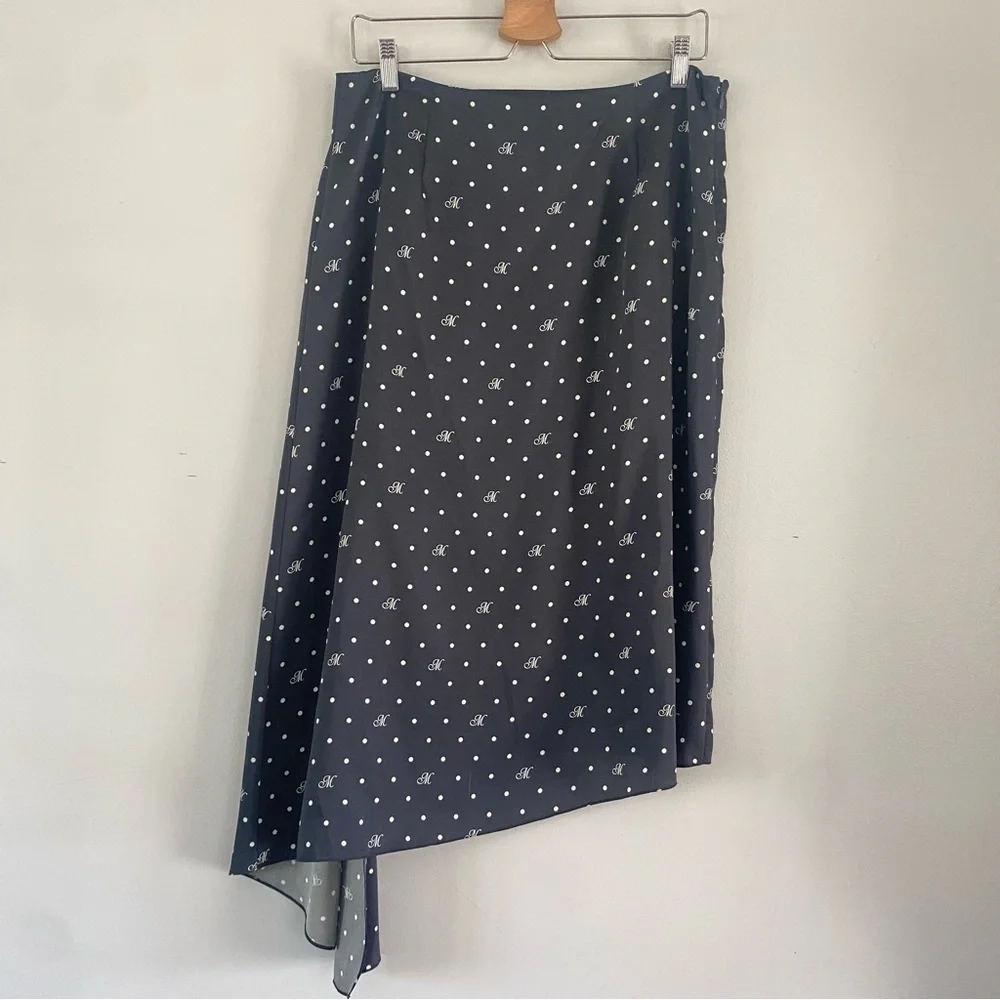 MONSE M Dot Cascade Slip Skirt Black 10 - Picture 11 of 16